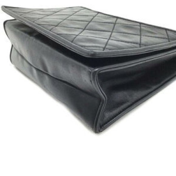 CHANEL Matelasse Chain Shoulder Bag Leather Black x - Picture 6 of 16